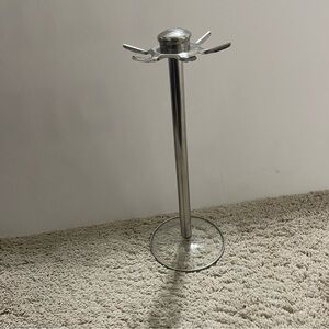 Modern Silver Metal Utensil Holder